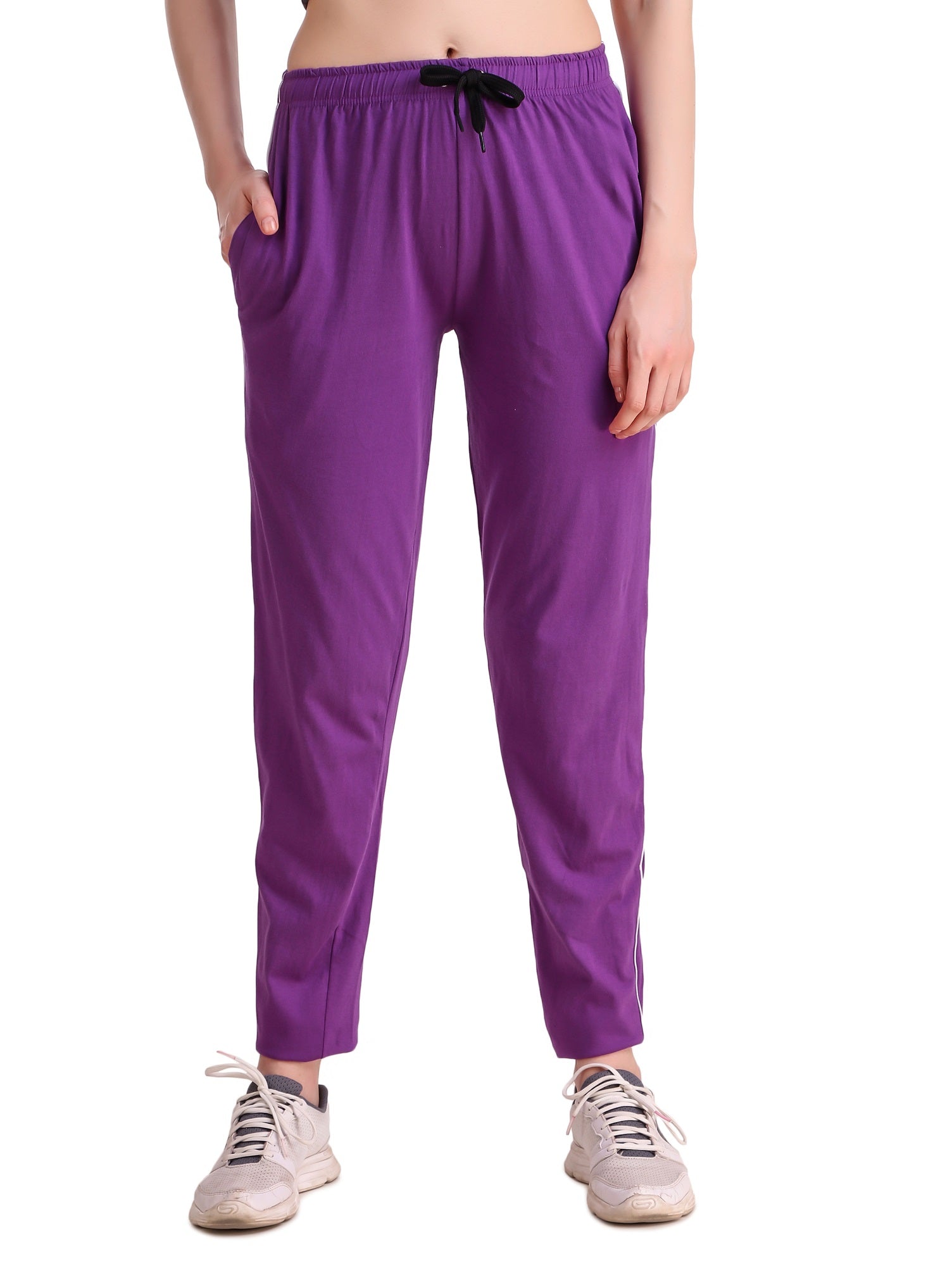 CAICJ98 Pants For Women, Cargo Pants Women Womens Joggers with Side  Pockets, Rib Bottoms, Soft Sweatpants for Women Purple,S - Walmart.com